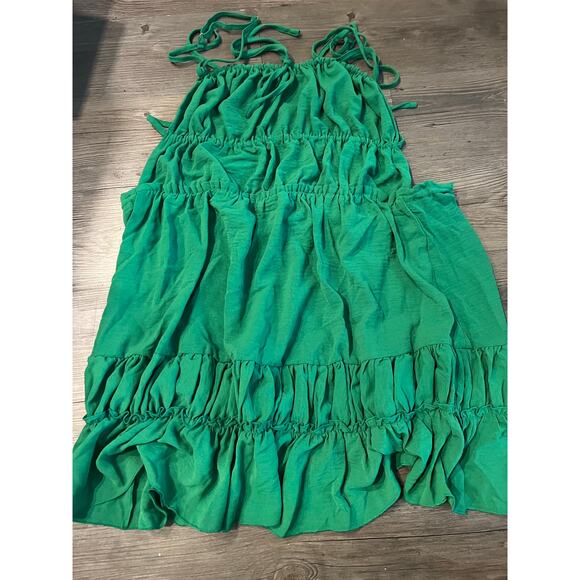 NWT- CUPSHE Green Square Neck Sleeveless Mini Dress - Picture 2 of 4